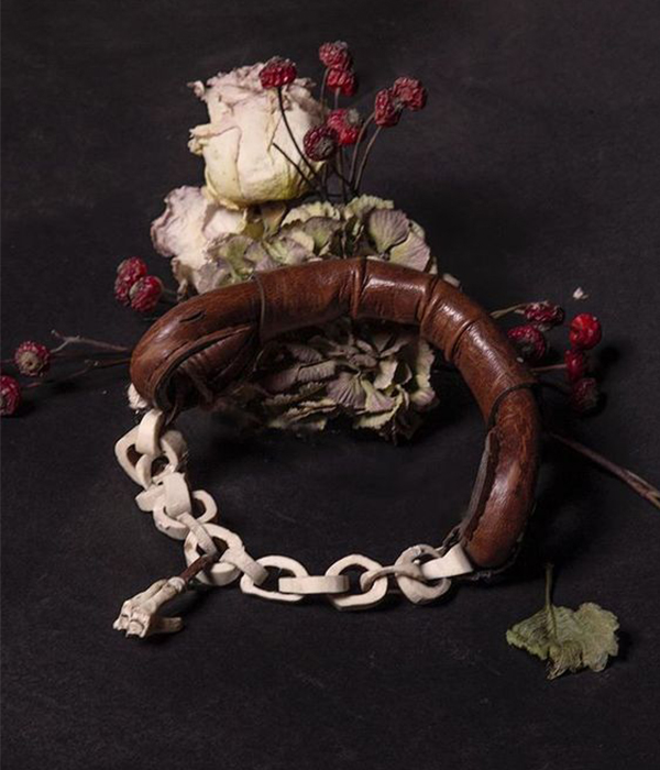 *If Wishes Were Catholics * Animal bones and teeth choker -Sara Zaghetto