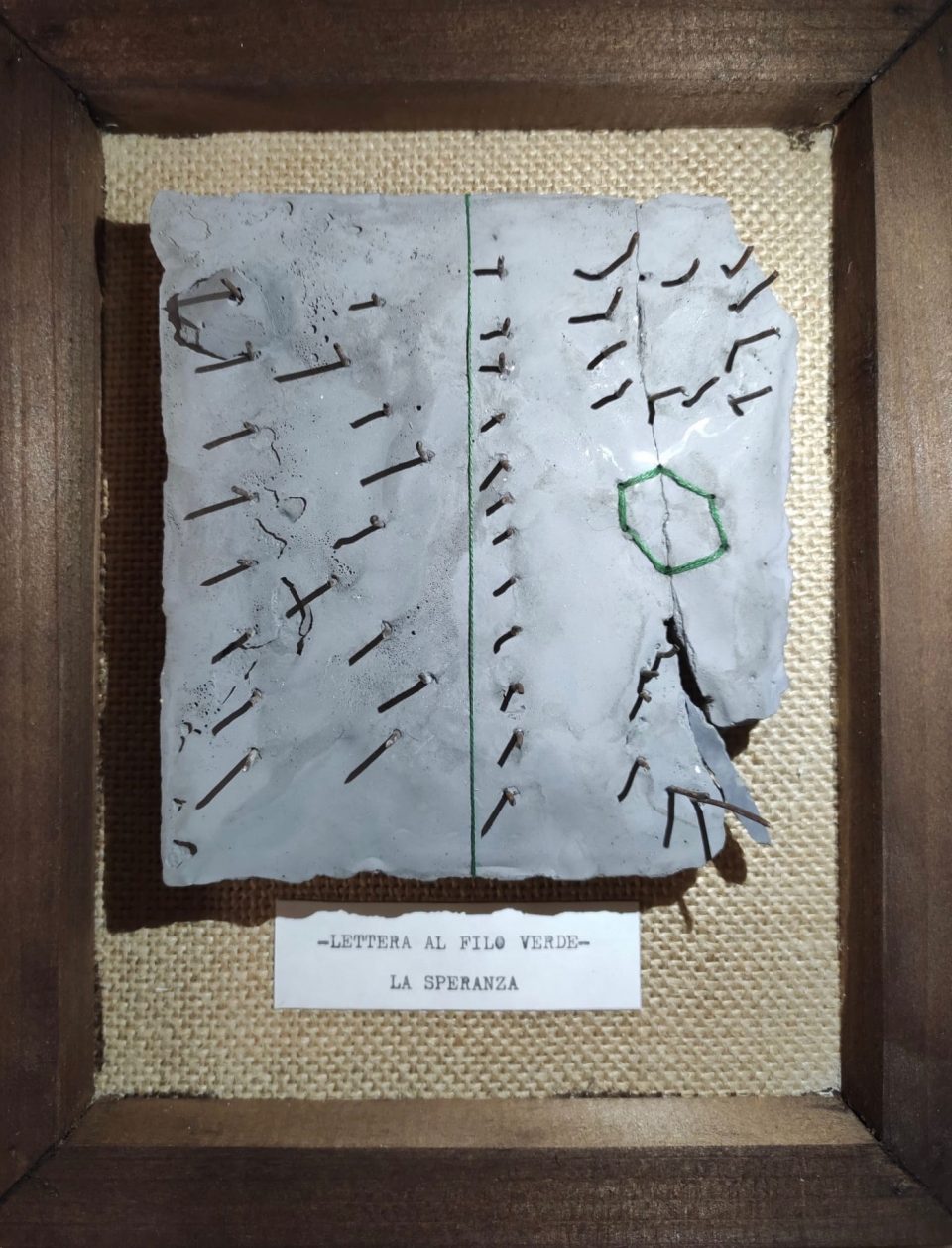 Silvia Bellu Lettera al filo verde, la speranza, 2022