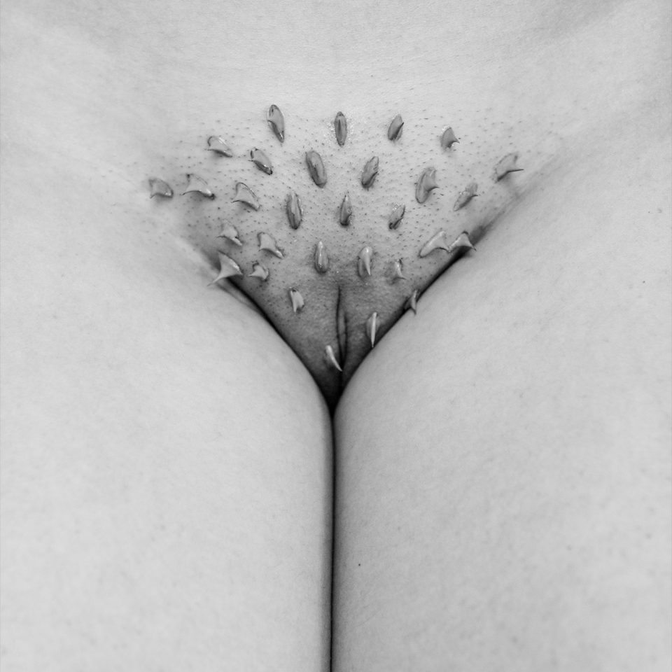 Opera di Margherita Loba Amadio dal titolo Thorns on Womb by me