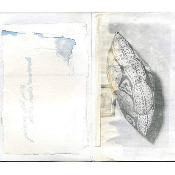 Stanza dei ricordi (Privare del peso, della realtà materiale), 10x15 cm, emulsione fotografica, cianotipia e collage su carta, 2016 -Virginia Dal Magro