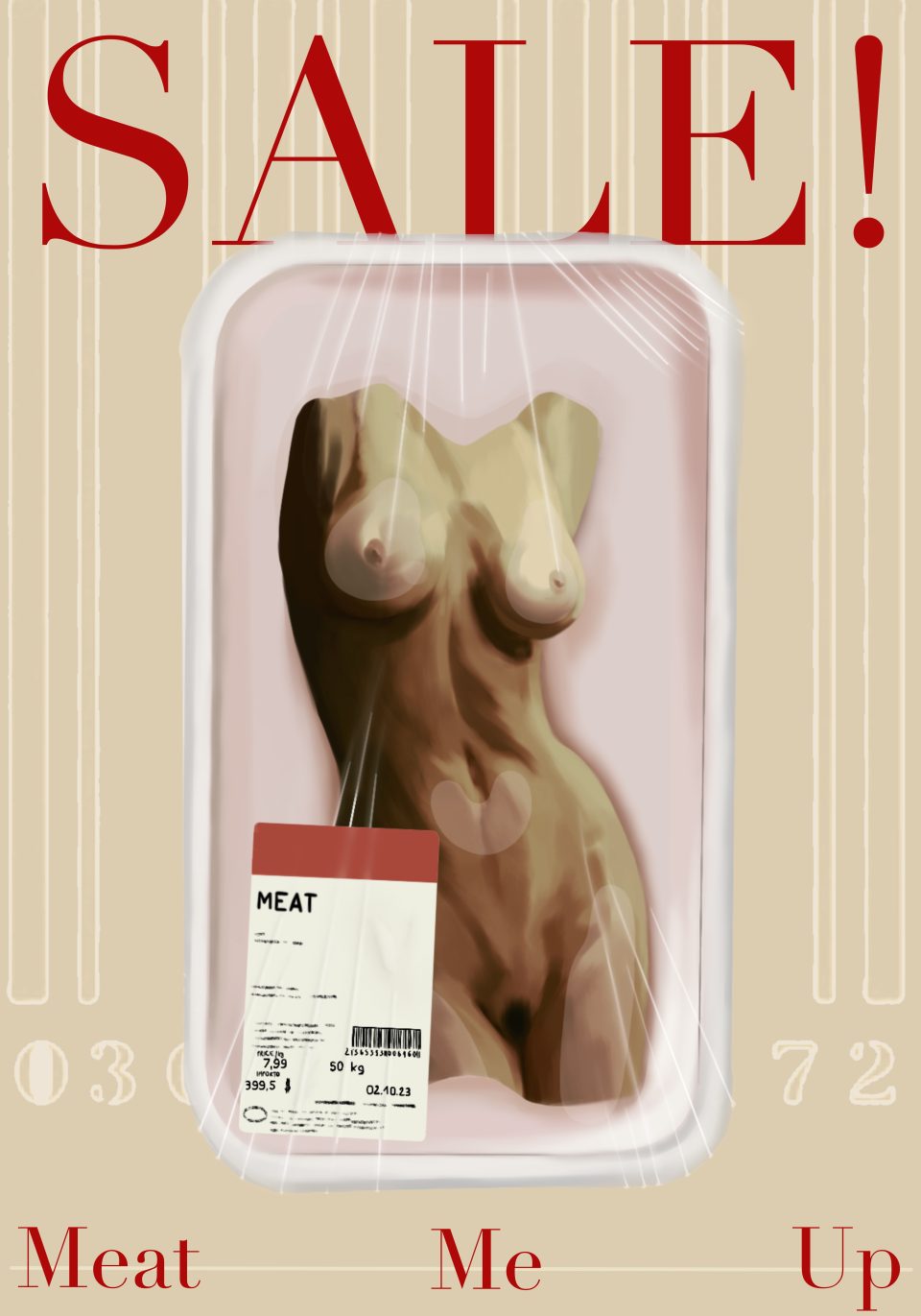 Alice Casella, "Ma la carne è carne", digital art, 2023