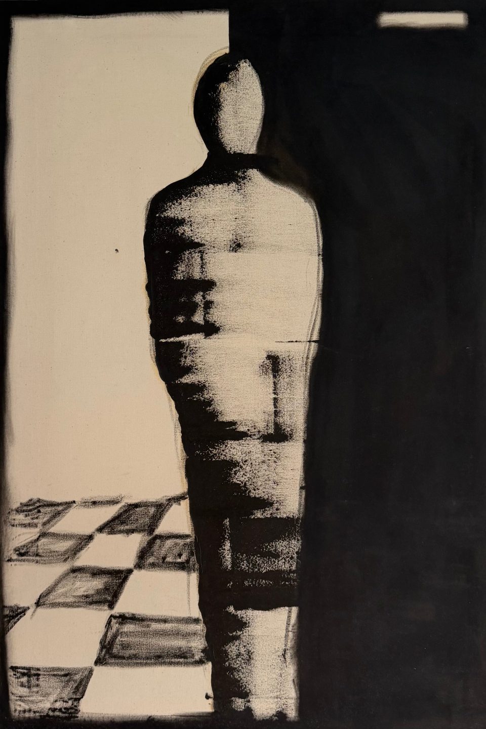 Fiamma Diletta Cremonese, "Una partita a scacchi", olio su tela, 120x80 cm, 2025. 